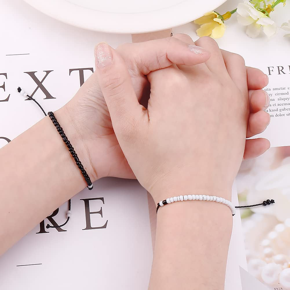 Best Friend Bracelets Couples Bracelets for 2 Matching Yin Yang His and Her Lover Bracelet Jewelry for Bff Friendship Relationship Boyfriend Girlfriend Valentines Gift (Matching Bead) Apparel & Accessories > Jewelry > Bracelets SUMMER LOVE   