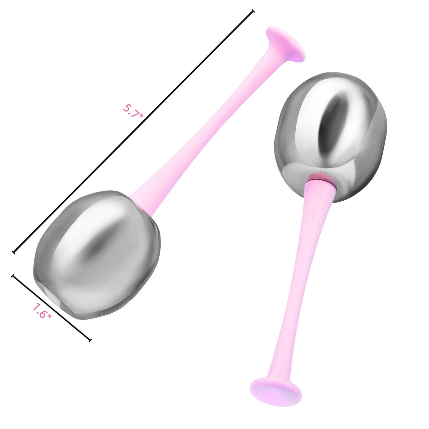 Ice Globes Facial Skin Care Freeze Tools for Women Face & Eyes, Stainless Steel Face Beauty Cryo Sticks Roller for Girls Ladies, Cooling Spa Globes with Storage Case Health & Beauty > Personal Care > Cosmetics > Cosmetic Tools > Skin Care Tools pfefe   