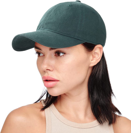 Men and Women Vintage Washed Distressed Cotton Baseball Cap Plain Blank Adjustable Classic Baseball Hat Cap Apparel & Accessories > Clothing Accessories > Hats KYLIE MAX   