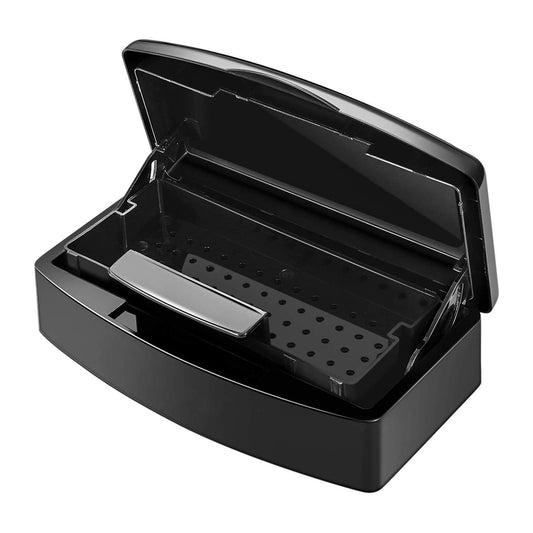 Sanitizing Tray-Sanitizing Container,Plastic Storage Box,Sanitizing Nail Art Tools,Beauty Tools Soaking Box,Tweezers,Hair Salon, Sanitizing Nail Art Equipment-Black Health & Beauty > Personal Care > Cosmetics > Cosmetic Tools > Nail Tools Aifeiter Dark black  