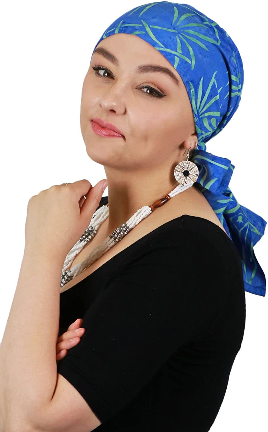 Hats, Scarves & More Headscarf Head Wrap for Women Chemo Headwear Cancer Scarf Head Covering Bali Batik 15 X 60 Inches Apparel & Accessories > Clothing Accessories > Headwear Hats Scarves & More Pacific Fern  