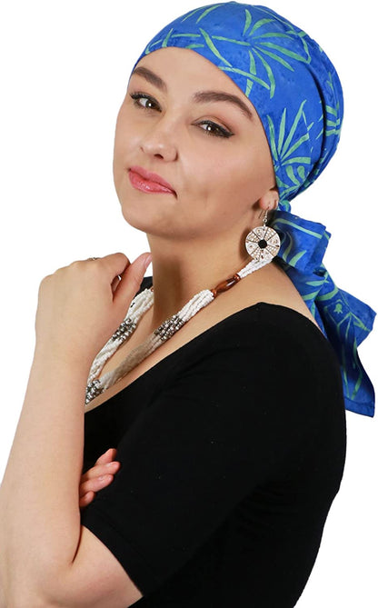 Hats, Scarves & More Headscarf Head Wrap for Women Chemo Headwear Cancer Scarf Head Covering Bali Batik 15 X 60 Inches Apparel & Accessories > Clothing Accessories > Headwear Hats Scarves & More Pacific Fern  