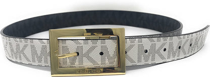 Michael Kors Womens Rectangle Buckle Reversible Mk Logo Belt Apparel & Accessories > Clothing Accessories > Belts Michael Kors   