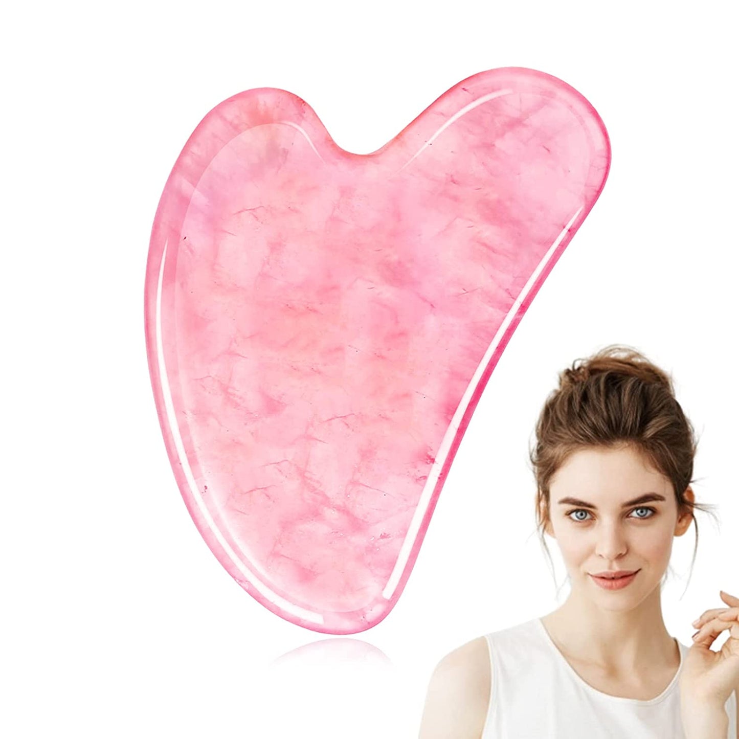 Gua Sha Facial Tools, Kugge Natural Rose Quartz Gua Sha Stone for Anti-Aging, Reduce Puffiness, Guasha Massage Tool for Face & Body SPA Health & Beauty > Personal Care > Cosmetics > Cosmetic Tools > Skin Care Tools Kugge   