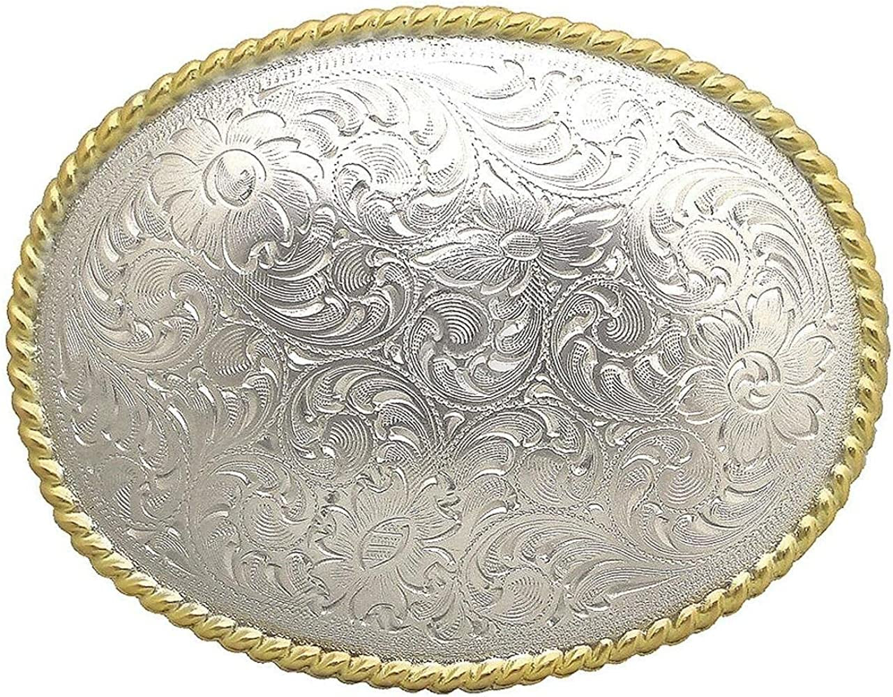 Western Floral Eagle Dogs Birds Star Replacement Belt Buckle Fits 1-1/2"(38Mm) Belt Strap-Multi-Style Options Apparel & Accessories > Clothing Accessories > Belt Buckles Belts.com Type Buckle S4 - H8136 Bright Silver Gold 1-1/2" 