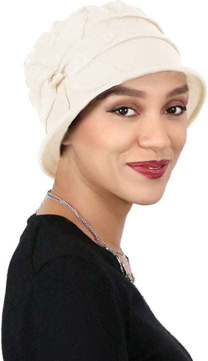 Hats Scarves & More Womens Hat Chemo Headwear Cancer Hat 50+ UPF Sun Protection Summer Seattle Chic Apparel & Accessories > Clothing Accessories > Headwear Hats Scarves & More Cream  