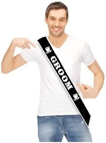 Brosash Groom Sash, Bachelor Party Sash Groom to Be Ideas Supplies Gifts Joke Favors Bachelorette Party Supplies Decorations Decor Wedding Shower Gift Bride Engagement Bridal (White) Apparel & Accessories > Clothing Accessories > Sashes Brosash White  