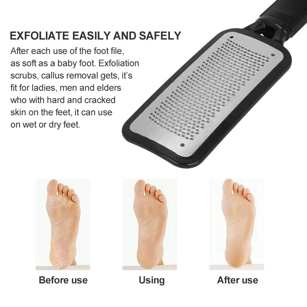 Turritopsisd Foot File with Foot Mask, Colossal Pedicure Rasp Professional Stainless Steel Feet File to Remove Hard Skin and Callus Dead Skin, Used on Both Dry and Wet Foot Care(Black) Health & Beauty > Personal Care > Foot Care TurritopsisD   