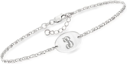 Ross-Simons Sterling Silver Personalized Anklet Apparel & Accessories > Jewelry > Anklets Ross-Simons   