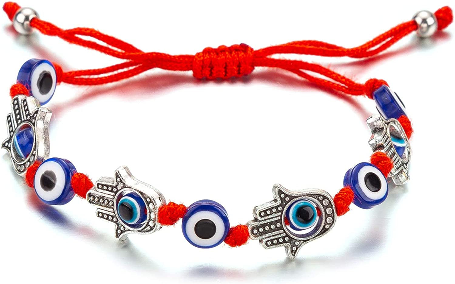 Handmade String Evil Eye Bracelet for Women Men Girls Boys Black Red Thread Adjustable Bracelets Minimalist Jewelry Apparel & Accessories > Jewelry > Bracelets kelistom multi-eyes  
