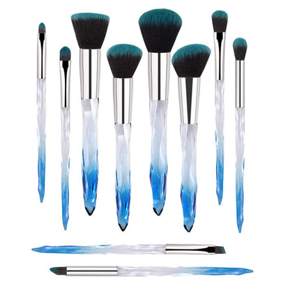 Makeup Brush Professional, Acrylic Diamond Handle Make up Brushes Series for Full Face Foudation Blush Eyeshadow Concealers Powder Transparent Beauty Tools Health & Beauty > Personal Care > Cosmetics > Cosmetic Tools > Makeup Tools G-Texnik 5-Crystal Blue  