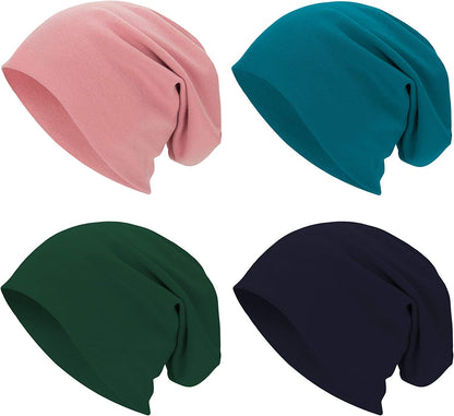 Century Star Unisex Baggy Lightweight Hip-Hop Soft Cotton Slouchy Stretch Beanie Hat Apparel & Accessories > Clothing Accessories > Headwear Century Star Blue&navy Blue&dark Green&deep Pink One Size 