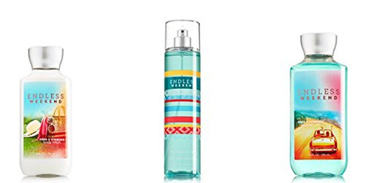 Bath Body Works Endless Weekend Fragrance Mist, Lotion and Shower Gel 3 Piece Set Health & Beauty > Personal Care > Cosmetics > Bath & Body Bath & Body Works   