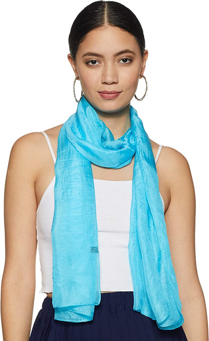 Stylore 100% Silk Scarf Long Lightweight Sunscreen Shawl Wrap Scarves Apparel & Accessories > Clothing Accessories > Scarves & Shawls Stylore Turquoise  