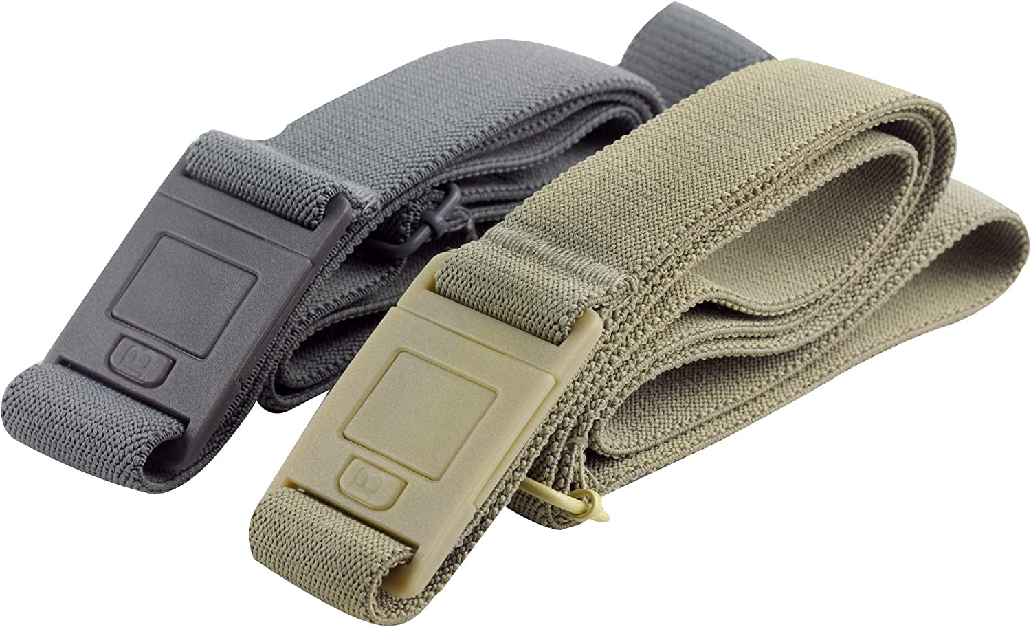 Beltaway-The Square Adjustable No Show Flat Buckle Belt Comfortably Holds Your Pants Up Apparel & Accessories > Clothing Accessories > Belt Buckles BELTAWAY Gray/Sand One Size (0-14) 