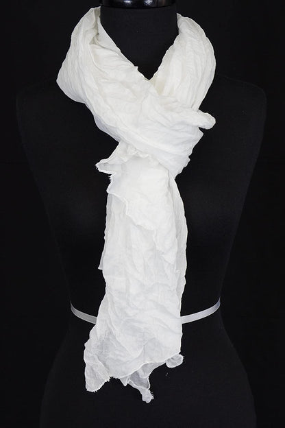 Cotton Solid Color Wrinkle Linen Scarf, Fashion Scarf, Multi Color, Beach Scarf Apparel & Accessories > Clothing Accessories > Scarves & Shawls Aleena   
