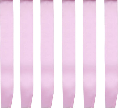 I-MART Blank Satin Sash, Princess, Beauty Queen, Homecoming, Winner, Mayor, Make Your Own Pins, Party Plain Pageant Sashes (Pack of 6 - Black) Apparel & Accessories > Clothing Accessories > Sashes I-MART Pack of 6 - Pink  