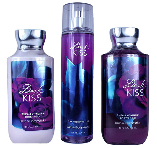 Bath & Body Works Dark Kiss Gift Set Body Lotion, Shower Gel and Fragrance Mist Health & Beauty > Personal Care > Cosmetics > Bath & Body Bath & Body Works   