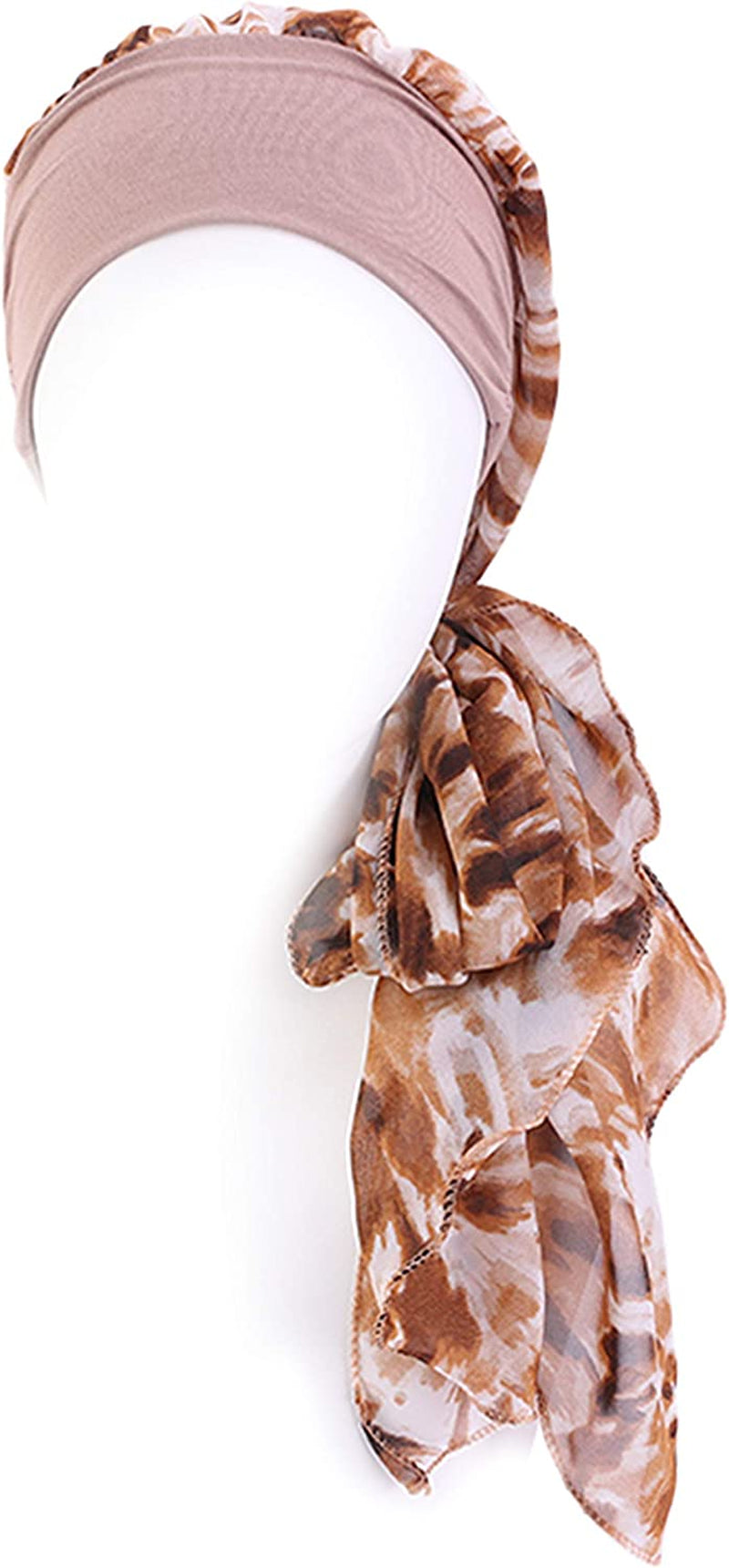 Headwear for Women Sleep Beanie Head Scarf for Bald Wraps Cancer Hats Turbans Apparel & Accessories > Clothing Accessories > Headwear Gragengs Khaki  