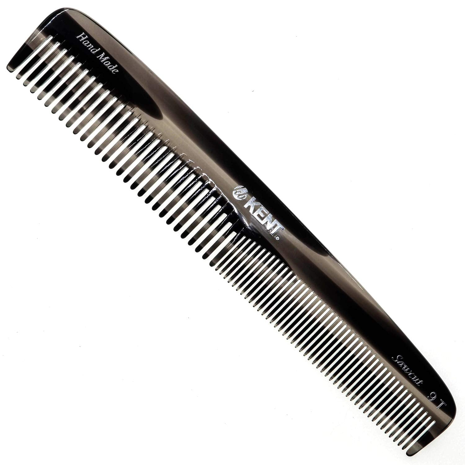 Kent 9T Pocket Comb & Hair Straightener - Wide Tooth/Fine Tooth Comb for Hair Care - Beard Straightener Comb and Cosmetology Supplies - Detangling Comb and Straightening Comb Styling Beard Comb Health & Beauty > Personal Care > Hair Care KENT Graphite 6 Pack 