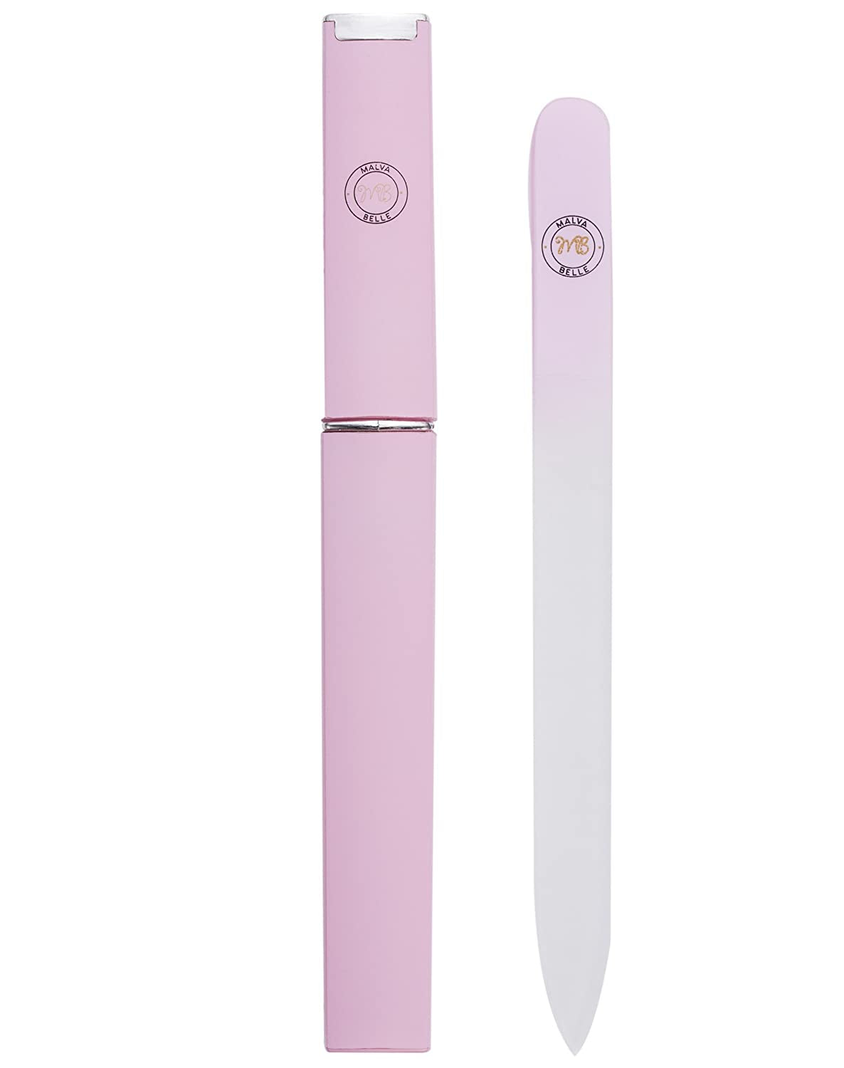 Best Crystal Glass Nail File – Perfect for Women & Girls - Long Lasting Double Sided Tempered Glass – Professional Salon Manicure/Pedicure Filing Tool for Natural Nails - with Case - Pastel Lilac 2Mm Health & Beauty > Personal Care > Cosmetics > Cosmetic Tools > Nail Tools Malva Belle   