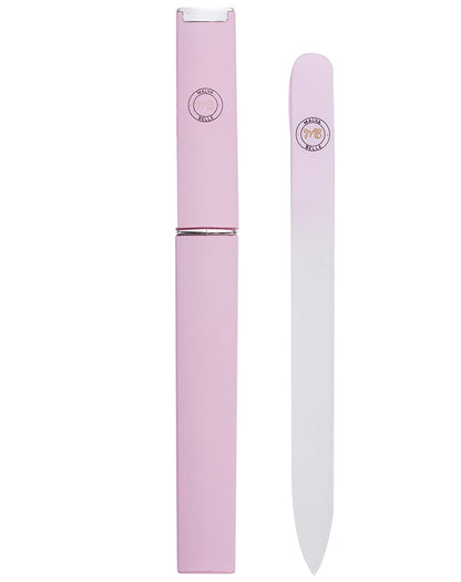 Best Crystal Glass Nail File – Perfect for Women & Girls - Long Lasting Double Sided Tempered Glass – Professional Salon Manicure/Pedicure Filing Tool for Natural Nails - with Case - Pastel Lilac 2Mm Health & Beauty > Personal Care > Cosmetics > Cosmetic Tools > Nail Tools Malva Belle   