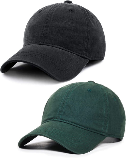 Men and Women Vintage Washed Distressed Cotton Baseball Cap Plain Blank Adjustable Classic Baseball Hat Cap Apparel & Accessories > Clothing Accessories > Hats KYLIE MAX   