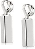 Collection 18K Yellow Gold or 14K Rose Gold over Sterling Silver Bar Drop Earrings Apparel & Accessories > Jewelry > Earrings Amazon Collection Silver  
