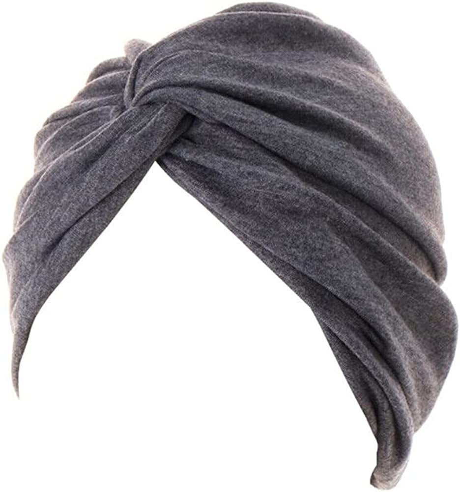Beauty YFJH Chemo Sleep Turban Headwear Scarf Beanie Cap Hat for Cancer Patient Hair Loss Apparel & Accessories > Clothing Accessories > Headwear beauty YFJH Dark Gray  