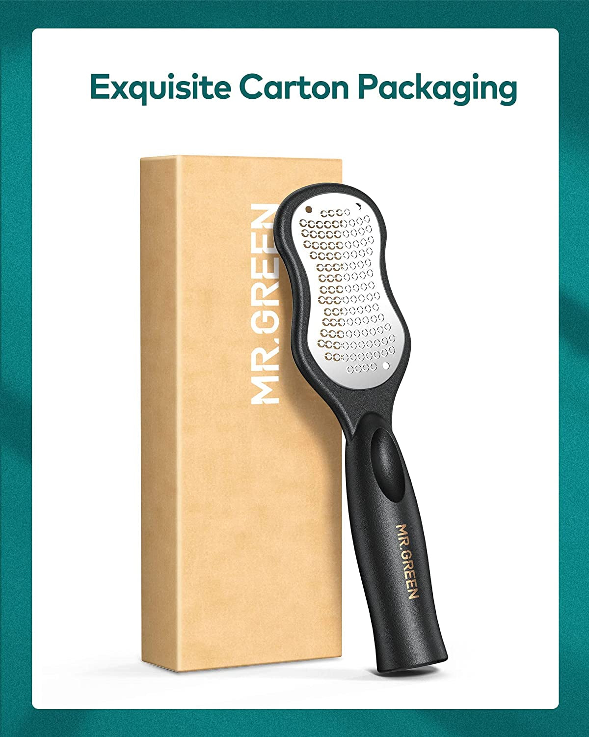 MR.GREEN Foot Rasp Foot File and Callus Remover Foot Care Pedicure Metal Surface Tool to Remove Hard Skin, Surgical Grade Stainless Steel File (Black) Health & Beauty > Personal Care > Foot Care MR.GREEN   