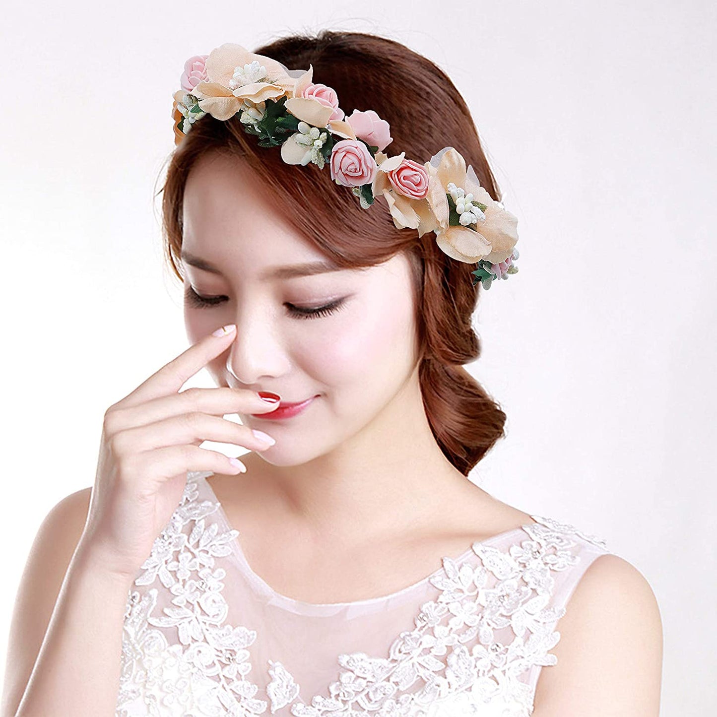 Lovful Fashion Flower Lace Ribbon Wide Brim Caps Summer Beach Sun Protective Hat Straw Hats for Women Apparel & Accessories > Clothing Accessories > Hats KYLIE MAX   