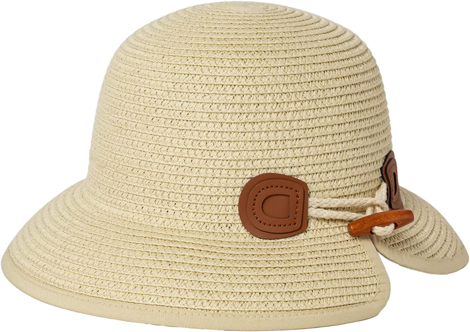Comhats Straw Sun Hats for Women Summer Bucket UV Sun Protection Packable Foldable Fishing Gardening Hiking Travel Apparel & Accessories > Clothing Accessories > Hats Comhats 92671_beige Medium 