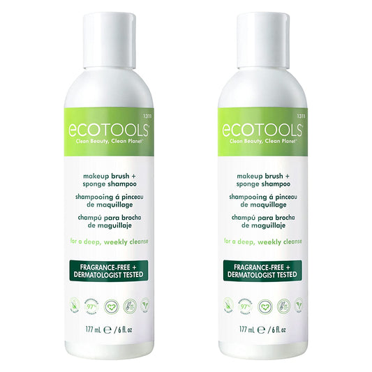 Ecotools Makeup Brush and Sponge Cleansing Shampoo Bundle, Removes Dirt and Oil Impurities from Face Brushes, Hyoallergenic, 6 Fl.Oz./ 177 Ml Each, 2 Count Health & Beauty > Personal Care > Cosmetics > Cosmetic Tools > Makeup Tools EcoTools Full Sized Shampoo, 2 Count  