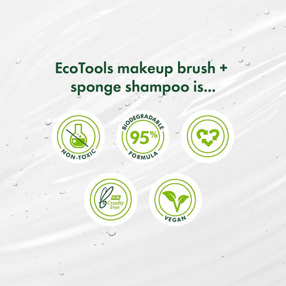 Ecotools Makeup Brush and Sponge Cleansing Shampoo Bundle, Removes Dirt and Oil Impurities from Face Brushes, Hyoallergenic, 6 Fl.Oz./ 177 Ml Each, 2 Count Health & Beauty > Personal Care > Cosmetics > Cosmetic Tools > Makeup Tools EcoTools   