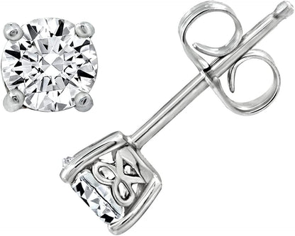Collection Platinum or Gold Plated Sterling Silver Round-Cut Stud Earrings Made with Infinite Elements Zirconia Apparel & Accessories > Jewelry > Earrings Amazon Collection Platinum-plated 1 cttw 