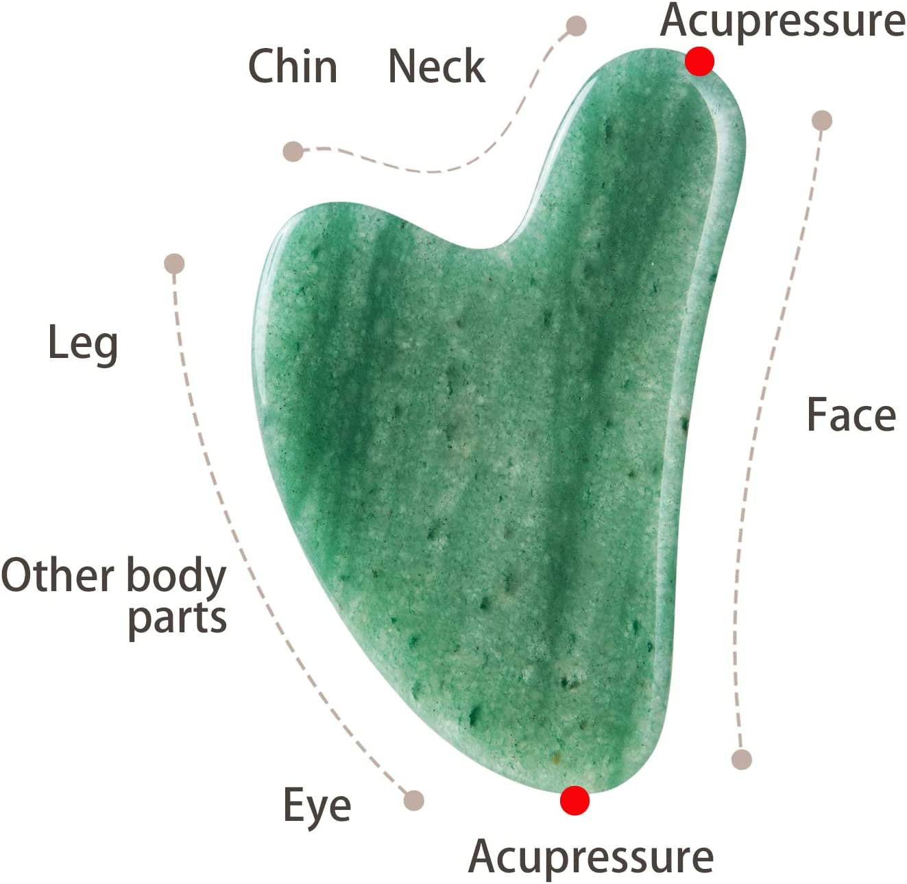 Natural Jade Gua Sha Stone for Massage, Gua Sha Facial Tools, Spa, Acupuncture, Therapy, Jade Gua Sha Scraping Tool Health & Beauty > Personal Care > Cosmetics > Cosmetic Tools > Skin Care Tools KUTOLAKI   