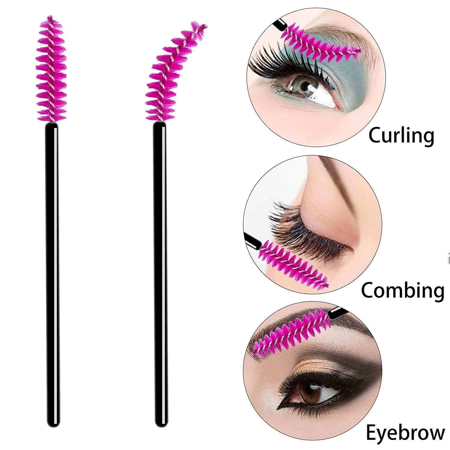 Disposable Mascara Wands 500PCS, Disposable Mascara Applicators Multicolored 10 Colors, ECBASKET Mascara Brushes, Eyelash Eyebrow Brushes, Cosmetic Brush Makeup Tools Kit Health & Beauty > Personal Care > Cosmetics > Cosmetic Tools > Makeup Tools ECBASKET   