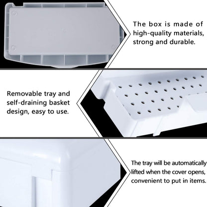Gusnilo Nail Art Tools, Plastic Storage Box for Nail Tools,Manicure Tool, Tweezers, Hair Salon, Spa and Trimmer Manicure Equipment (1 Piece, White) Health & Beauty > Personal Care > Cosmetics > Cosmetic Tools > Nail Tools Gusnilo   
