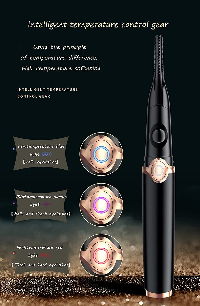 Spmmmner 2 in 1 Double-Sided Heated Electric Eyelash Curlerwith 3 Temperature Gears Rechargeable Heated Lash Curler ,Quick Heating and Natural Long-Lasting Eye Beauty Makeup Tools, Black Health & Beauty > Personal Care > Cosmetics > Cosmetic Tools > Makeup Tools Spmmmner   