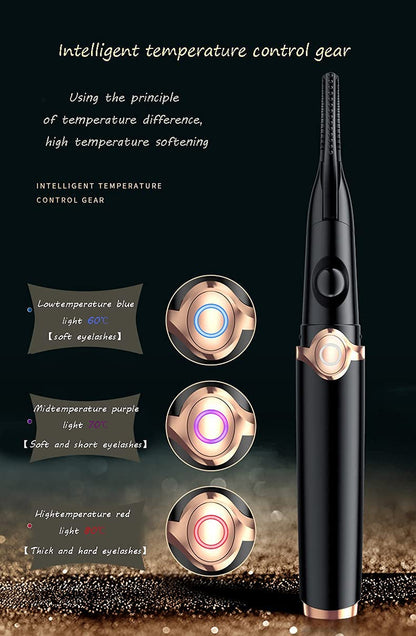 Spmmmner 2 in 1 Double-Sided Heated Electric Eyelash Curlerwith 3 Temperature Gears Rechargeable Heated Lash Curler ,Quick Heating and Natural Long-Lasting Eye Beauty Makeup Tools, Black Health & Beauty > Personal Care > Cosmetics > Cosmetic Tools > Makeup Tools Spmmmner   