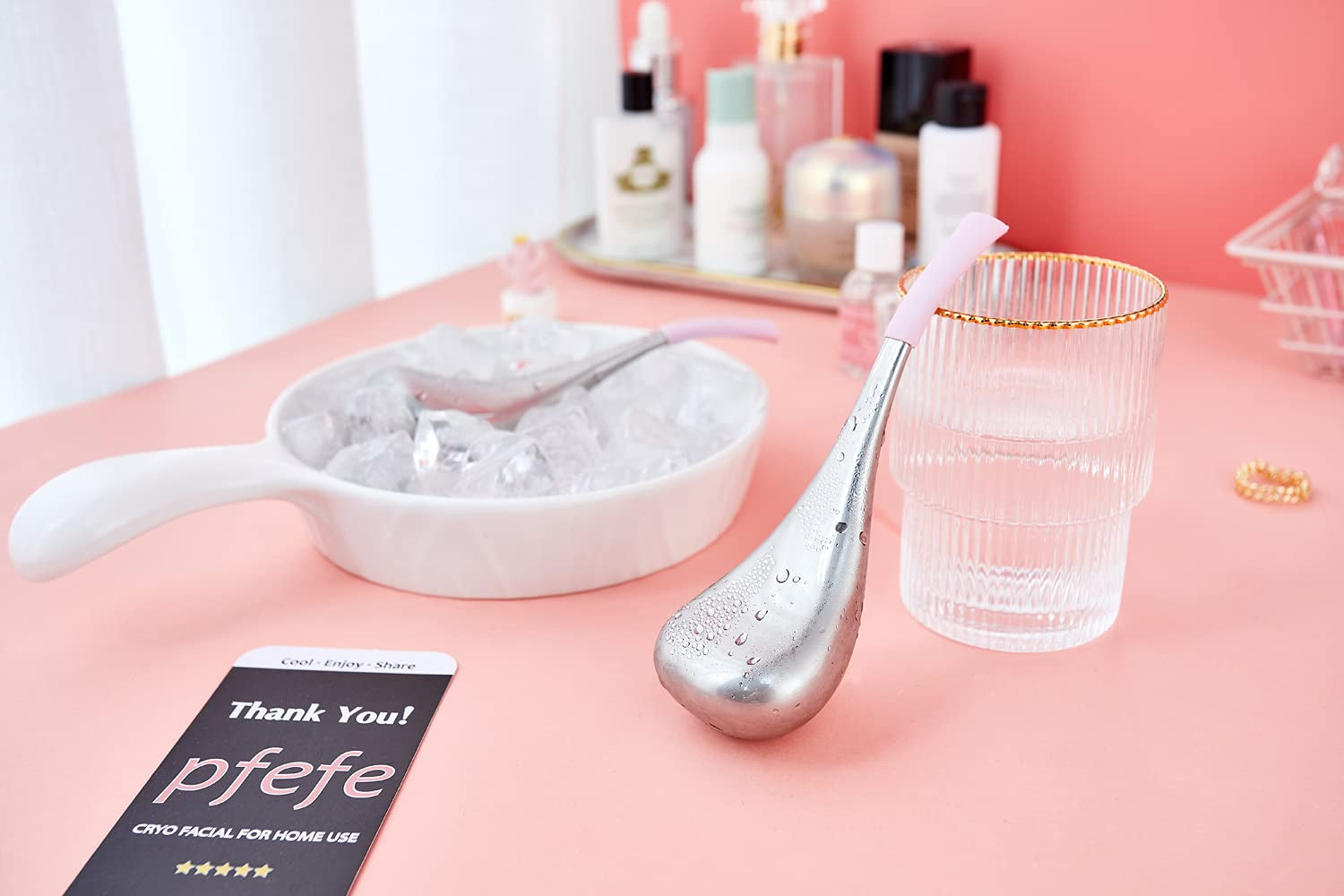 Cryo Sticks Facial Skin Care Ice Globes for Women Face Eyes, Stainless Steel Face Beauty Tools for Girls Ladies, Esthetician Supplies Cooling Spa Globes with Storage Case Health & Beauty > Personal Care > Cosmetics > Cosmetic Tools > Skin Care Tools pfefe   
