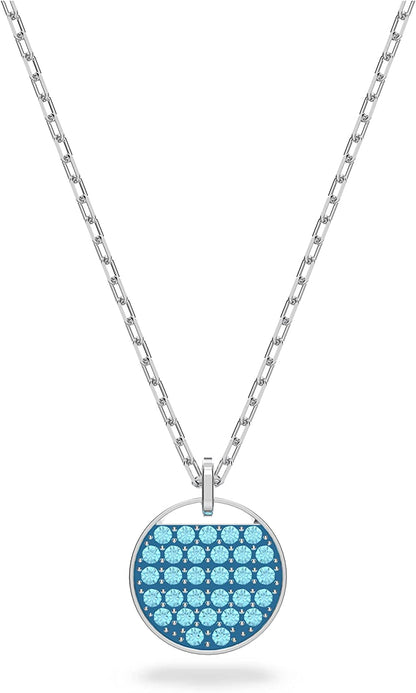 SWAROVSKI Ginger Jewelry Collection, Clear Crystals, Grey Crystals, Blue Crystals Apparel & Accessories > Jewelry > Necklaces SWAROVSKI Pendant Necklace - Blue Crystals  