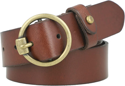 Frye Women'S 40Mm Leather Belt Apparel & Accessories > Clothing Accessories > Belts Frye Brown Collar Stud Small 