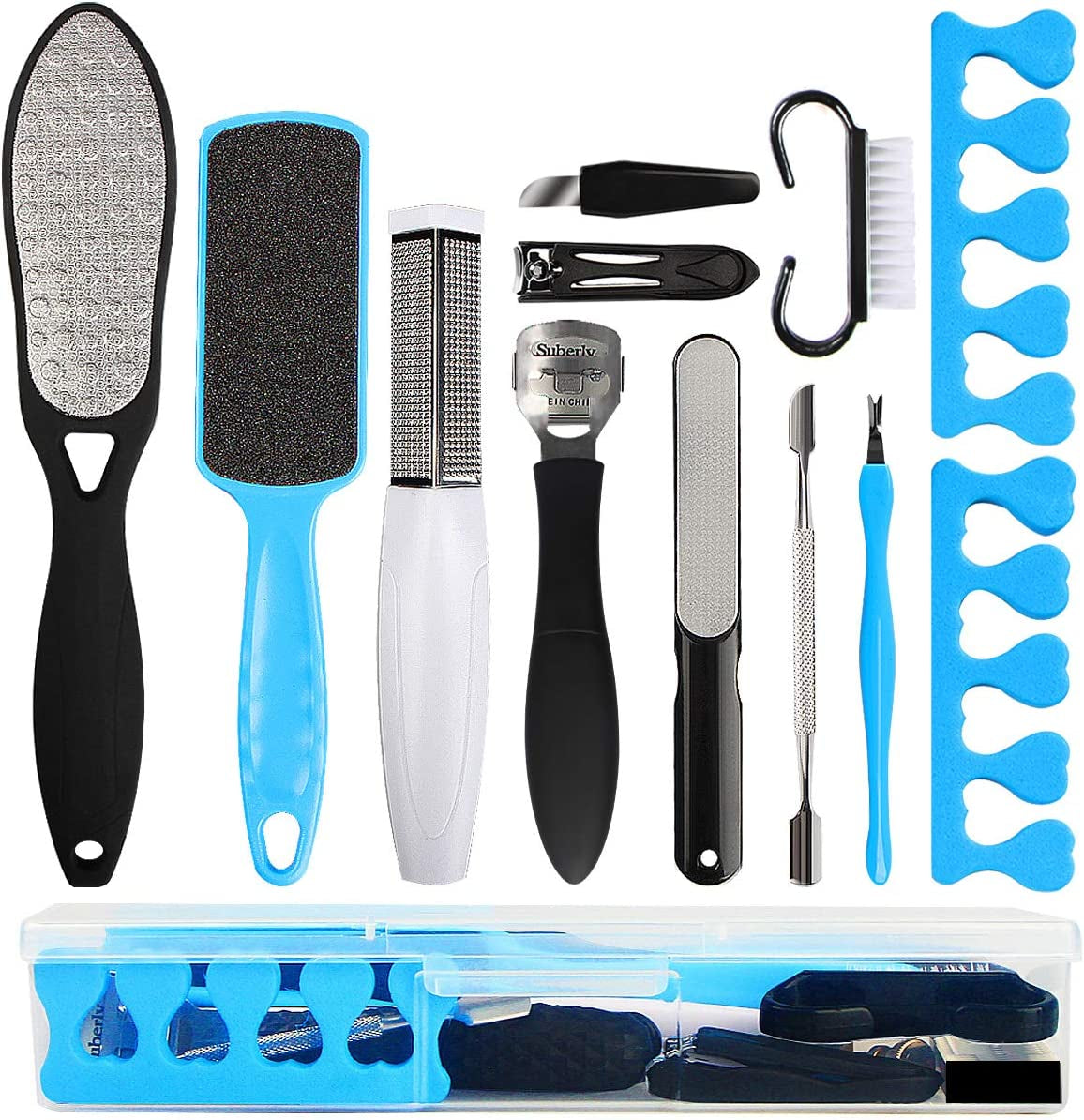 Professional Pedicure Kit SOFYE Foot Files Set Tools Double Sided Files Exfoliating Prevent Dead Skin Foot Skin Care Tool Set Salon Pedicure Kit Washable Effectively 13 in 1… Health & Beauty > Personal Care > Foot Care SOFYE   