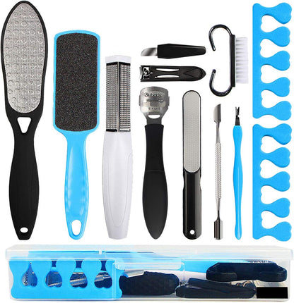 Professional Pedicure Kit SOFYE Foot Files Set Tools Double Sided Files Exfoliating Prevent Dead Skin Foot Skin Care Tool Set Salon Pedicure Kit Washable Effectively 13 in 1… Health & Beauty > Personal Care > Foot Care SOFYE   