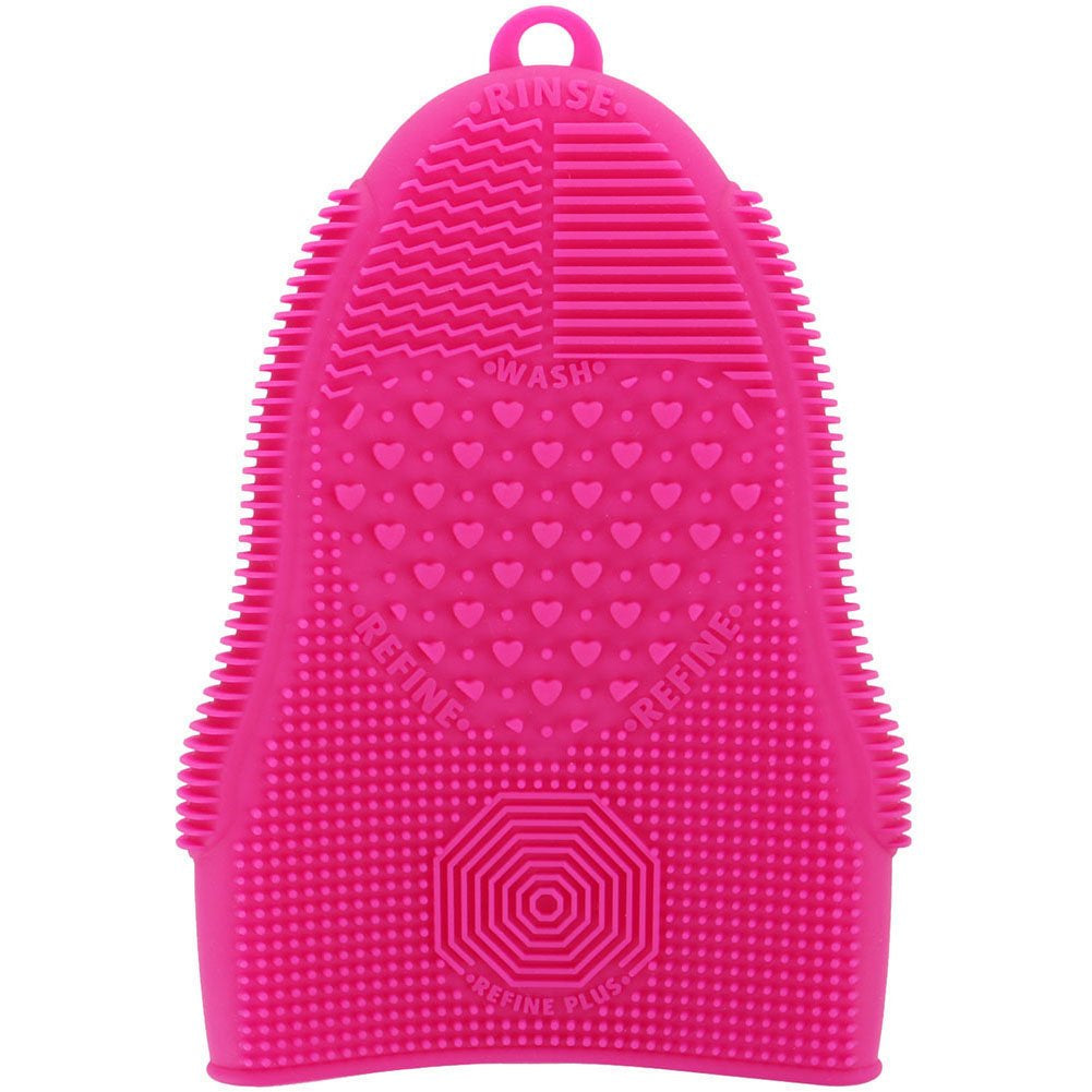 Scivokaval Makeup Brush Cleaner Glove Mat Mitt Silicone Cosmetic Cleaning Scrubber Tool Face Brushes and Eye Brush Washing Pad Pink (Rose Red) Health & Beauty > Personal Care > Cosmetics > Cosmetic Tools > Makeup Tools ScivoKaval Pink (Rose Red)  