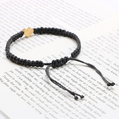 Heart Initial Bracelets for Women Gifts - 26 Letters Initial Charms Bracelet Handmade Rope Braided Adjustable Jewelry for Mom Daughter Birthday Jewelry Gift for Women Teen Girls Apparel & Accessories > Jewelry > Bracelets Lianlei   
