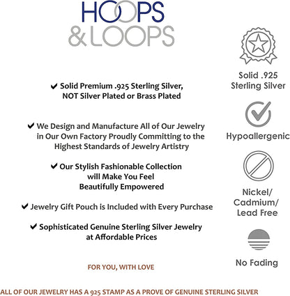 Hoops & Loops 925 Sterling Silver Bismarck Link Design Chain Anklet Ankle Bracelet for Women Teen Girls Men Apparel & Accessories > Jewelry > Anklets Hoops & Loops   