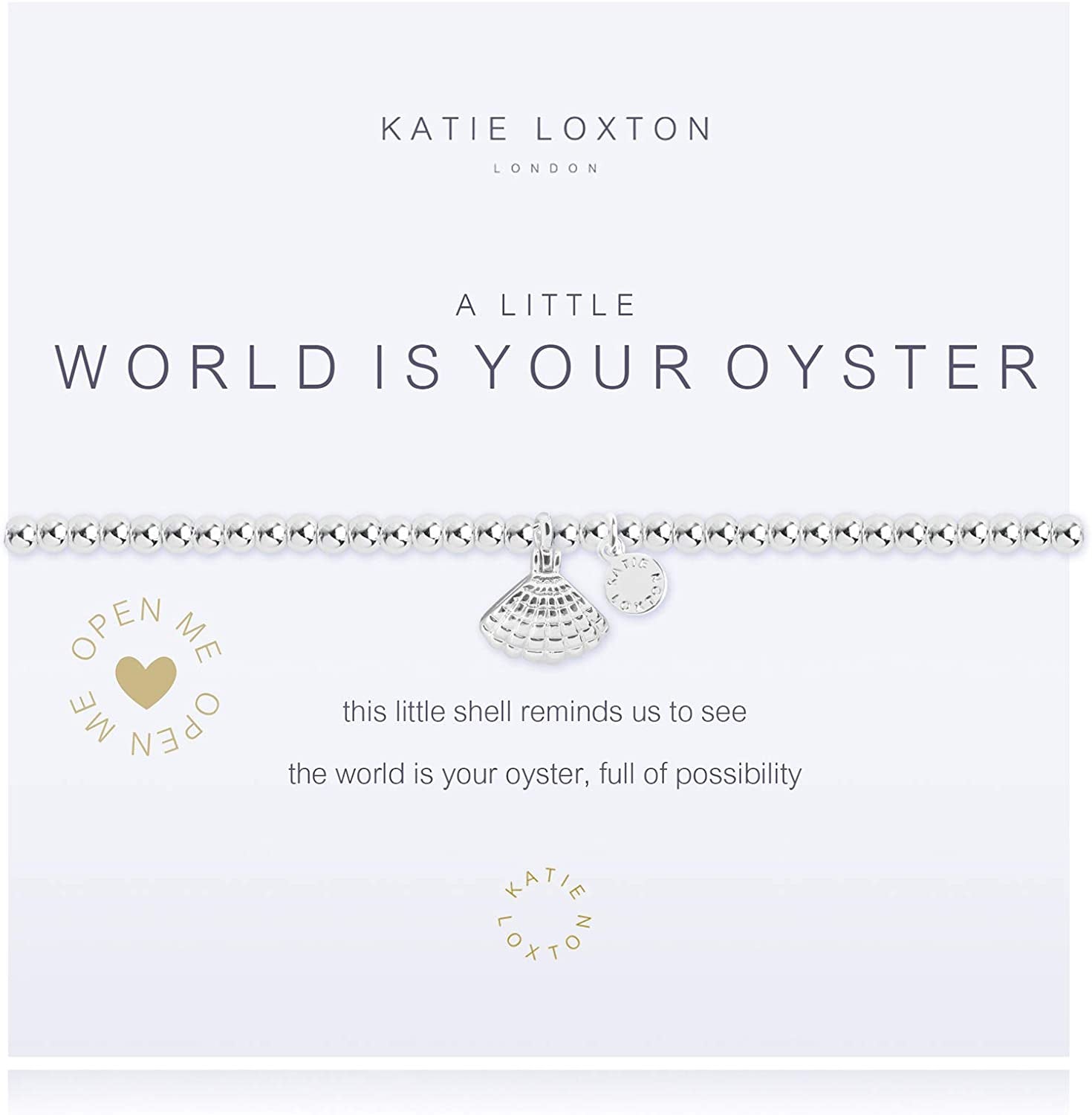 KATIE LOXTON a Little Summer Womens Stretch Adjustable Band Fashion Charm Bracelet Apparel & Accessories > Jewelry > Bracelets Katie Loxton World is Your Oyster  