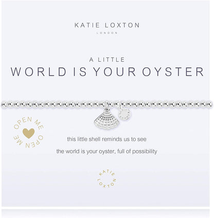 KATIE LOXTON a Little Summer Womens Stretch Adjustable Band Fashion Charm Bracelet Apparel & Accessories > Jewelry > Bracelets Katie Loxton World is Your Oyster  
